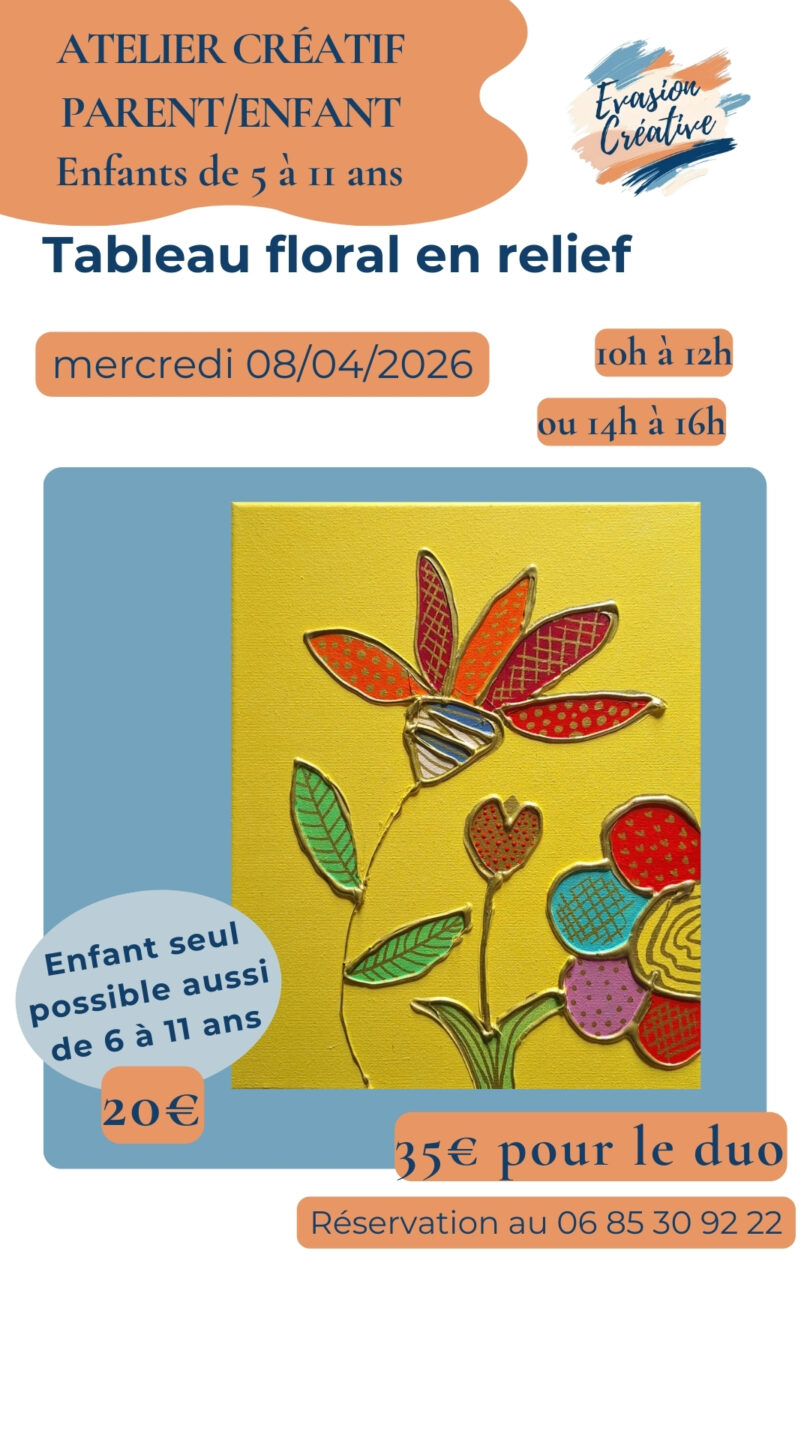 Atelier créatif Parent/Enfant Tableau floral