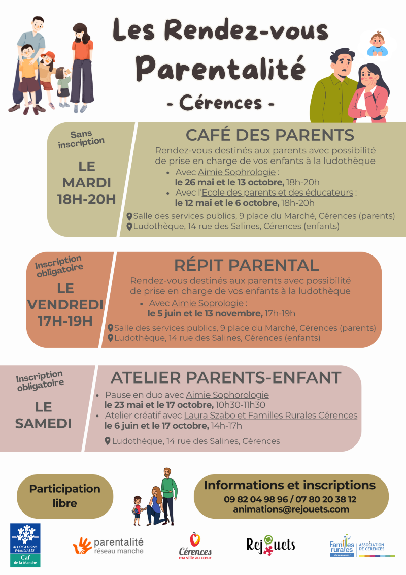 Atelier créatif parents-enfants 14 Rue des Salines Cérences 2026-06-06
