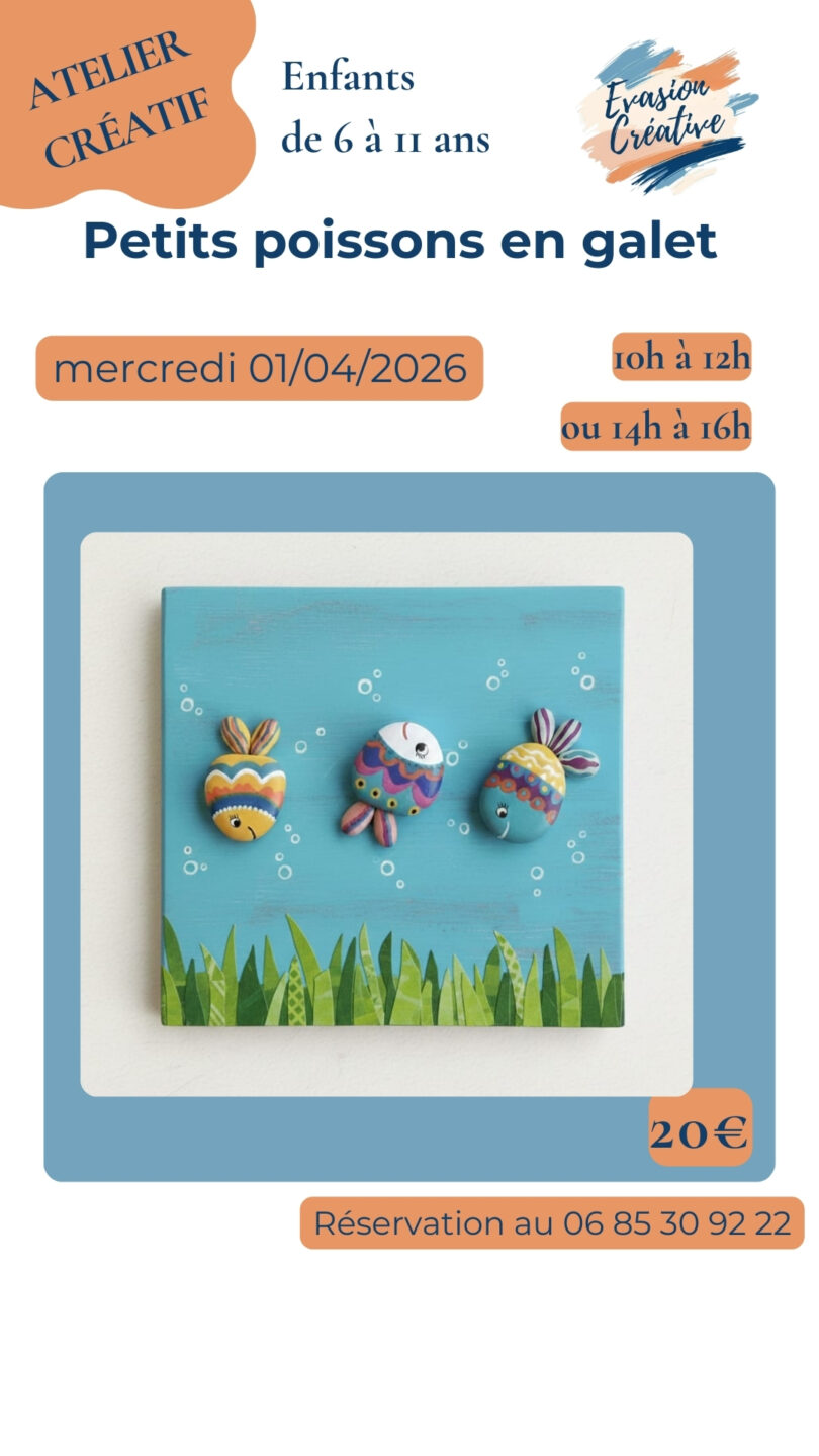 Atelier Créatif Petits Poissons en galets