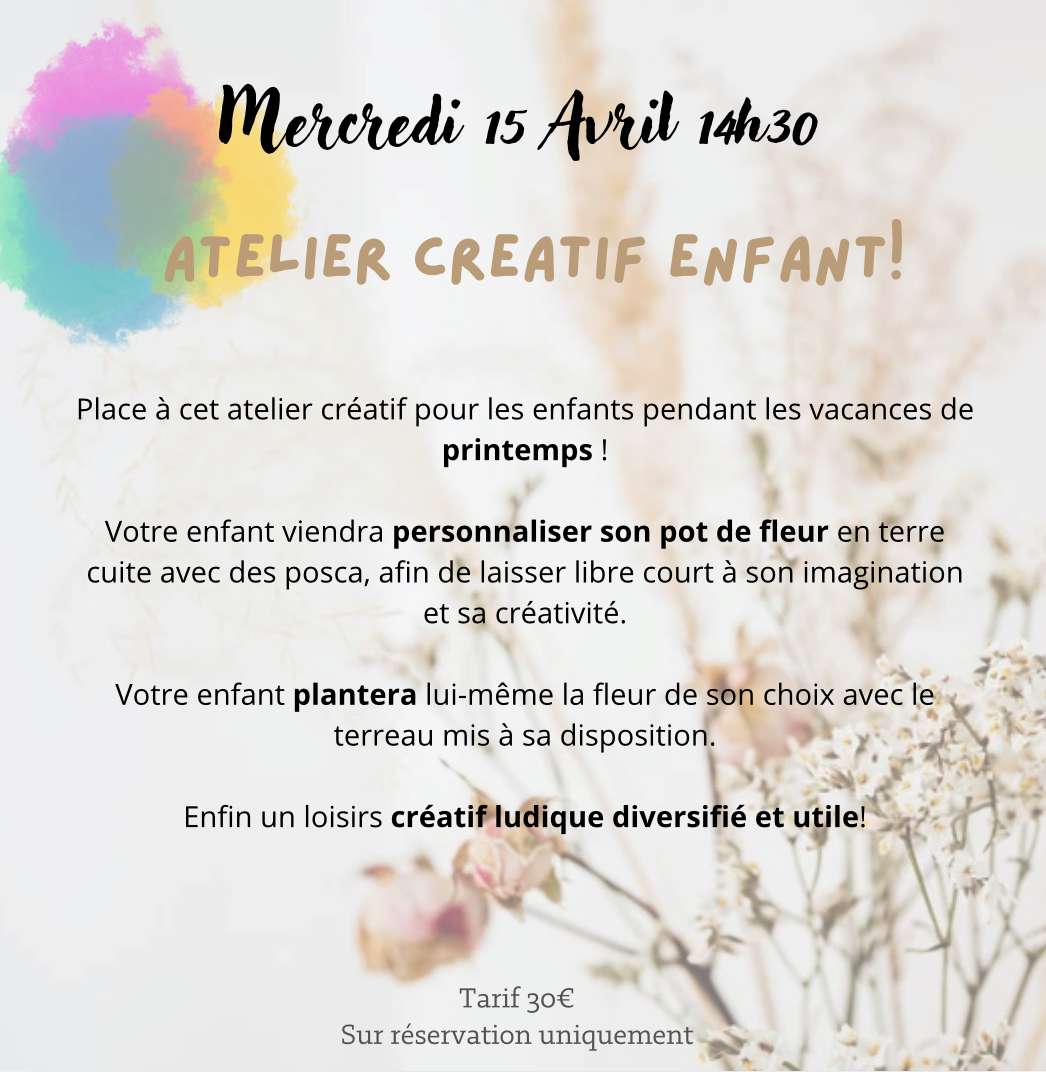 Atelier créatif pour les enfants ! 108 Boulevard de la République Agen 2026-04-08