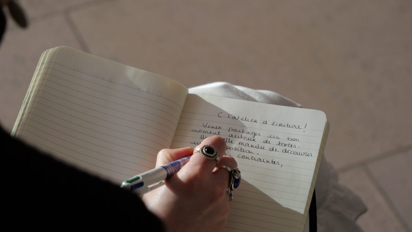 Atelier d’écriture 1 parvis Jean Germain Tours 2026-04-04