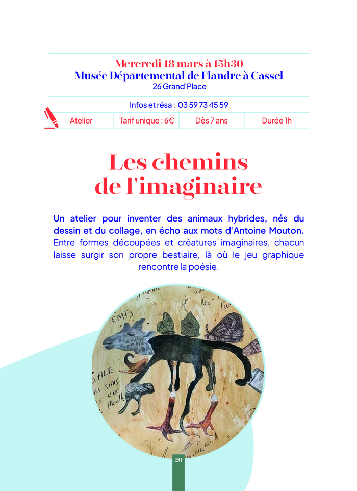 Atelier dessin/collage "Les Chemins de l'Imaginaire" -- Printemps des Poètes Musée de Flandre Cassel