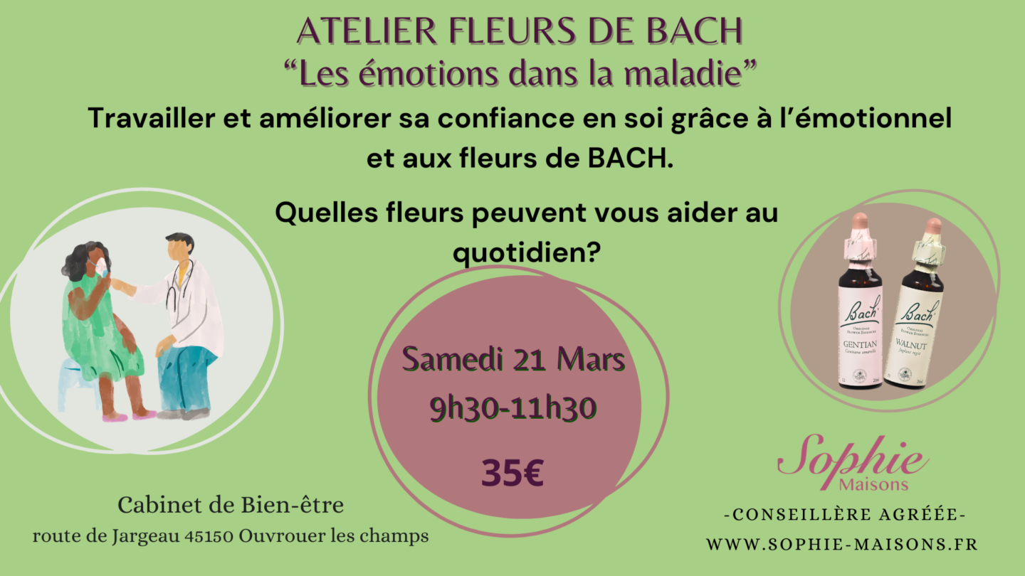 Atelier fleurs de Bach les émotions dans la maladie