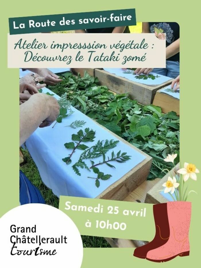 Atelier impression végétale Découvrez le Tataki zomé 12 LD Vaux Leigné-les-Bois Leigné-les-Bois 2026-04-25