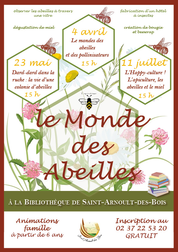Atelier Le monde des abeilles et des pollinisateurs Saint-Arnoult-des-Bois 2026-04-04