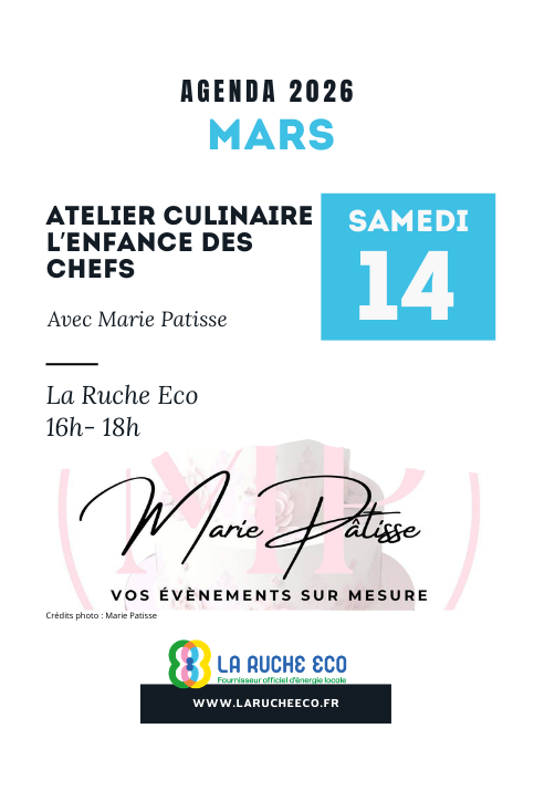Atelier l'enfance des chefs avec Marie Pâtisse 31 Place Armand Chesneau Courtenay 2026-03-14