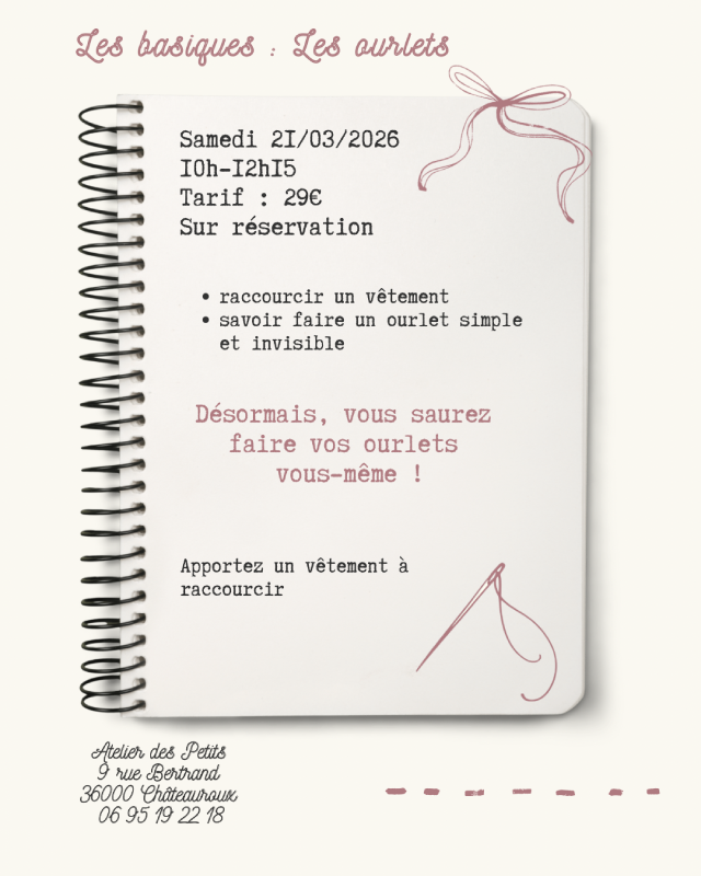 Atelier Les basiques les ourlets