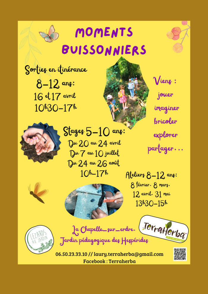 Atelier nature pour les 8-12 ans - Association Theraherba Jardin des Hespérides