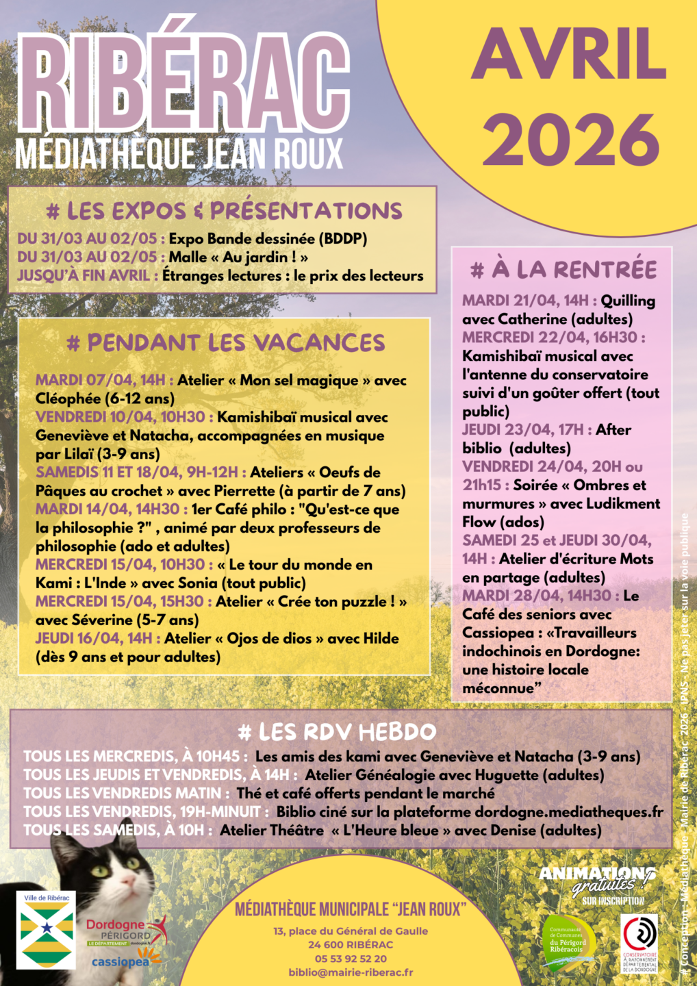 Atelier Oeufs de Pâques au crochet 13 Place du Général de Gaulle Ribérac 2026-04-18