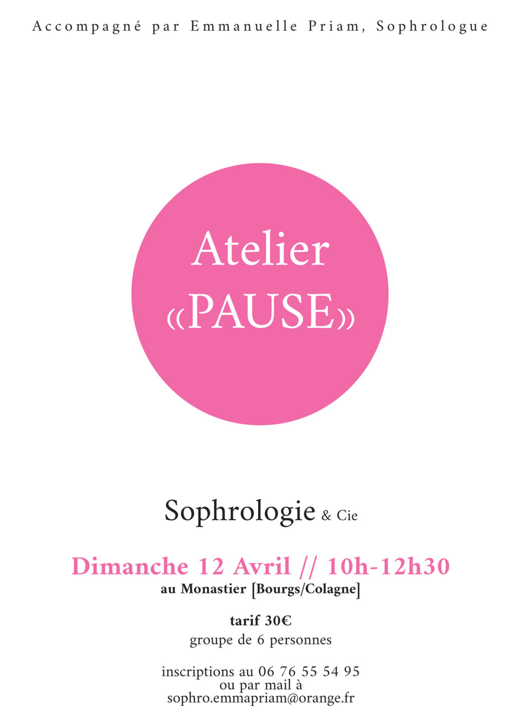 ATELIER PAUSE  Bourgs sur Colagne