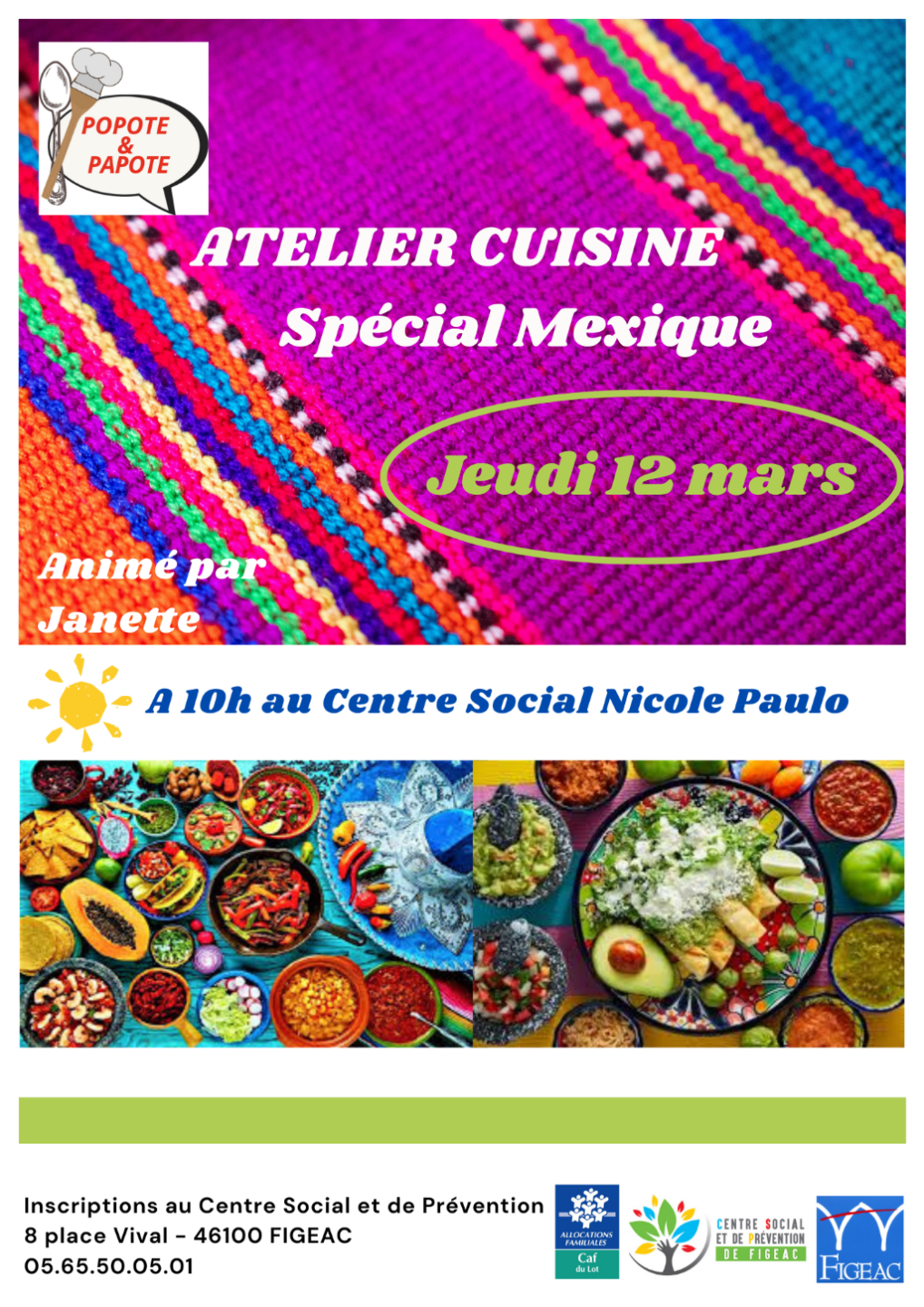 Atelier Popote & Papote cuisine mexicaine !
