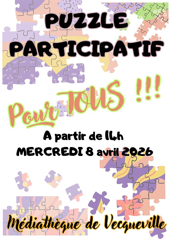 Atelier puzzle participatif Médiathèque de Vecqueville Vecqueville 2026-04-08