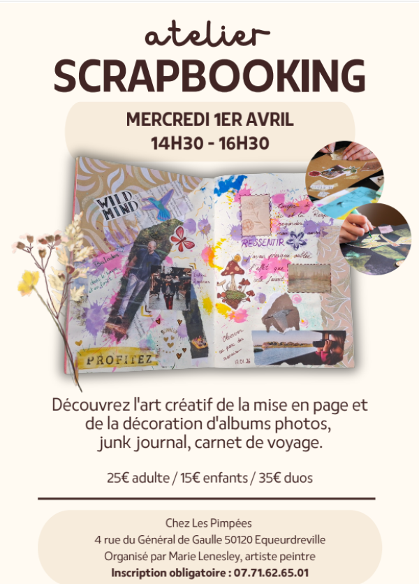 Atelier scrapbooking 4 rue du Général de Gaulle Cherbourg-en-Cotentin 2026-04-01