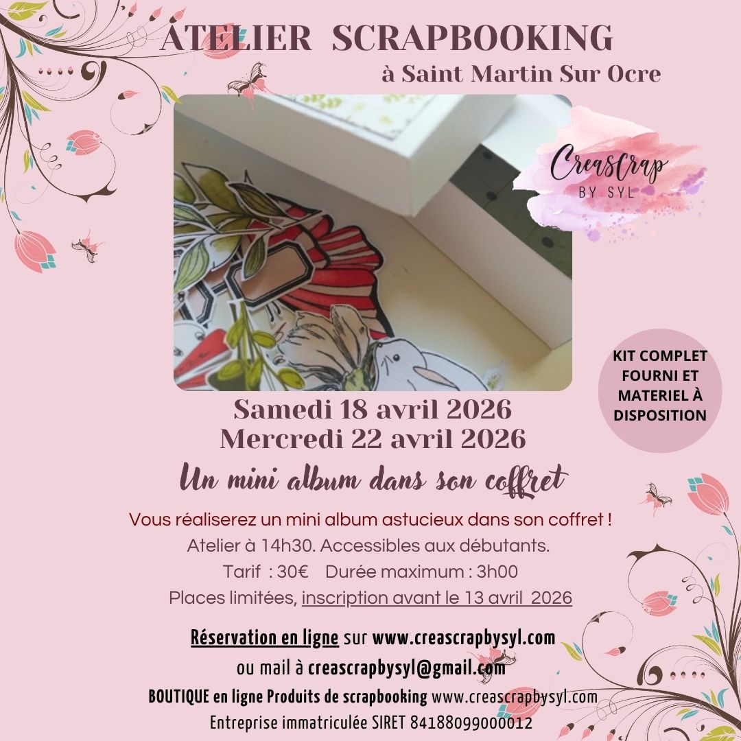 Atelier Scrapbooking Atelier Scrapbooking Saint-Martin-sur-Ocre 2026-04-18