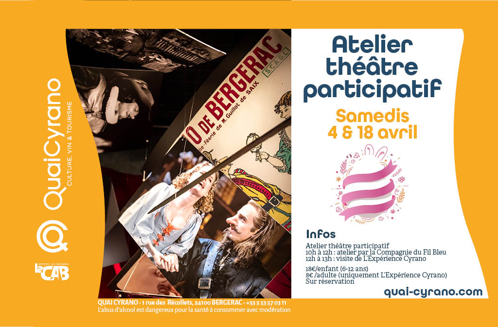 Atelier théâtre participatif 1 rue des Récollets Bergerac 2026-04-18