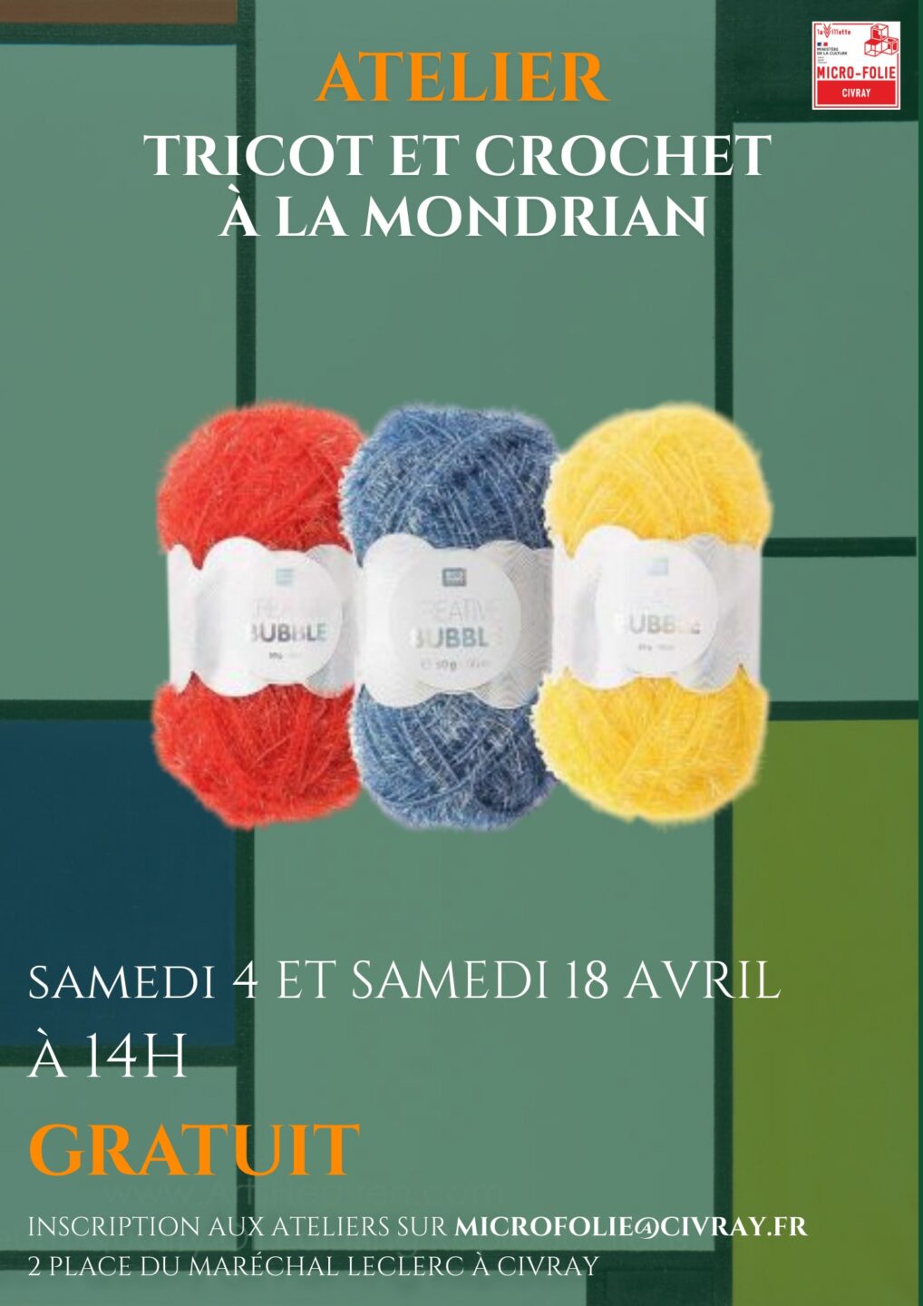 Atelier Tricot à la Mondrian 2