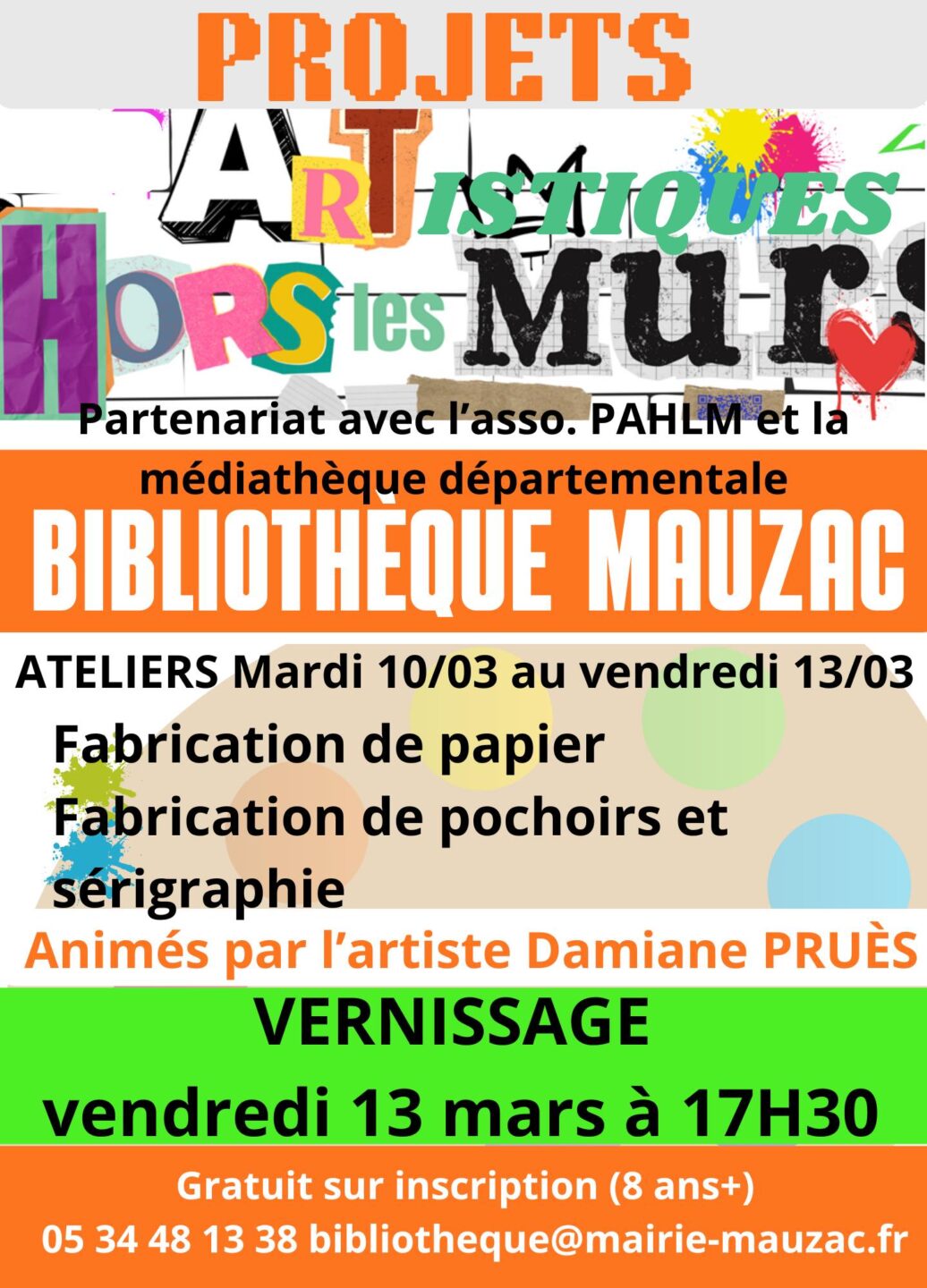 ATELIERS ARTISTIQUES BIBLIOTHÈQUE Mauzac 2026-03-10