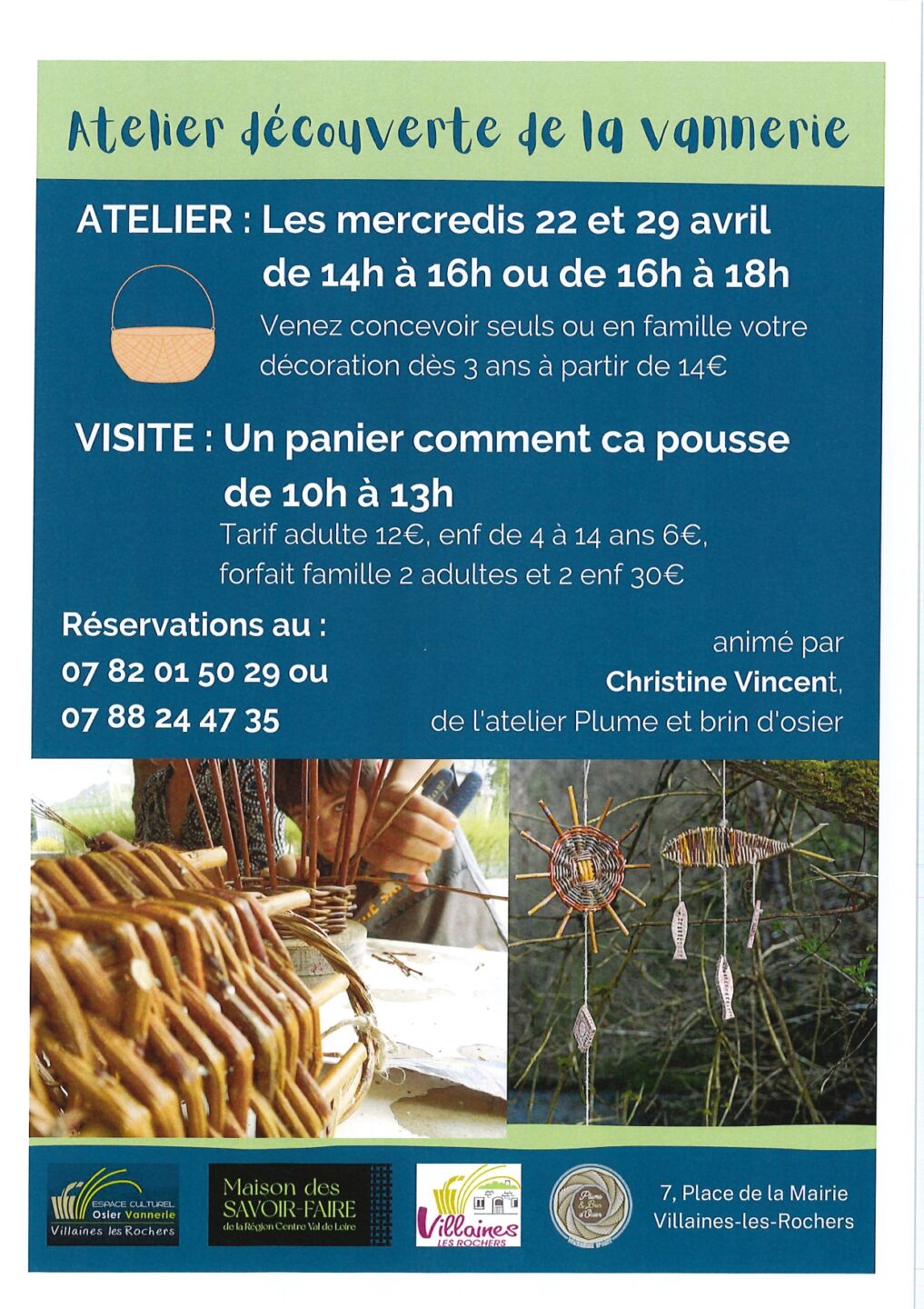 Ateliers découvertes de la Vannerie Espace culturel osier vannerie