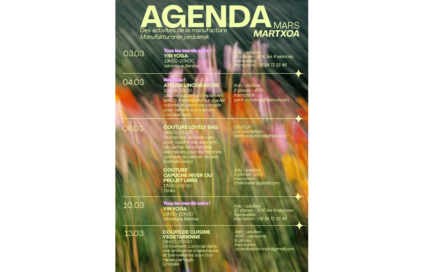 Ateliers Manufacture Pays Basque Yin Yoga