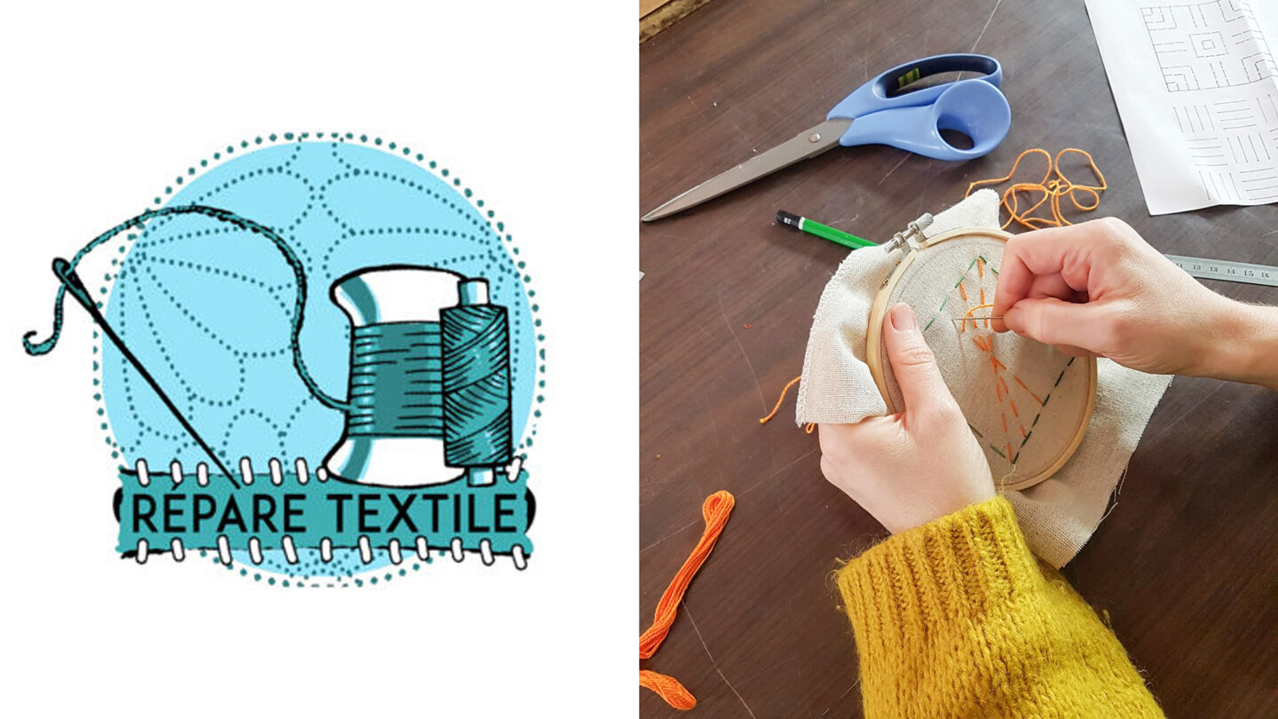Ateliers Ressources et Vous Répare'textile Broderie sashiko 24 bis Rue de Brétigny Gellainville 2026-04-18