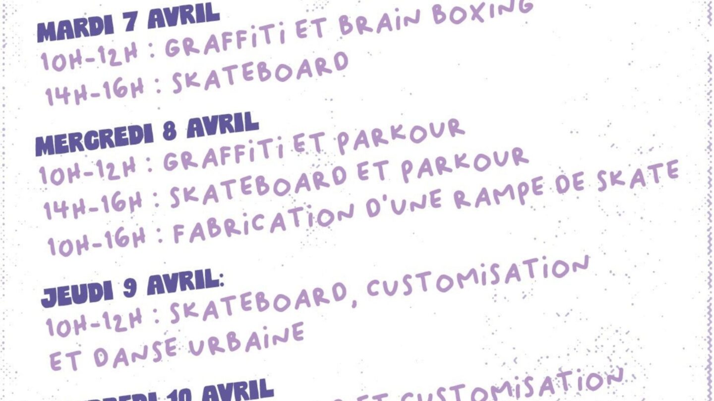 Ateliers skateboard ou parkour 68 bis Avenue du Maréchal de Lattre de T Coulounieix-Chamiers 2026-04-08