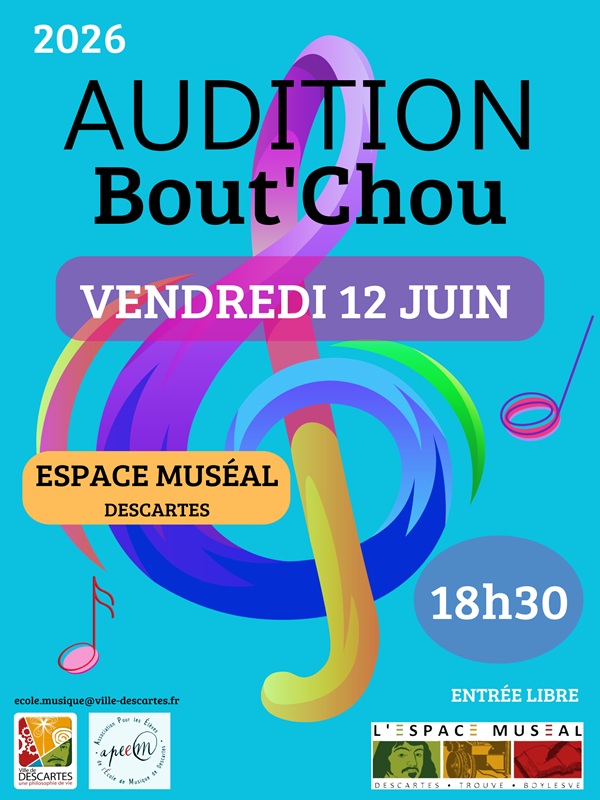 Audition Bout'chou 21 Rue Descartes Descartes 2026-06-12