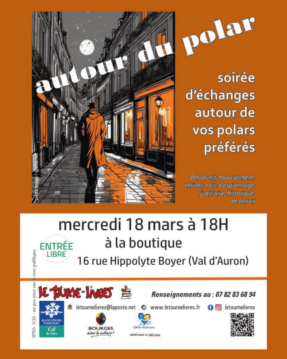 Autour du polar 16 Rue Hippolyte Boyer Bourges 2026-03-18