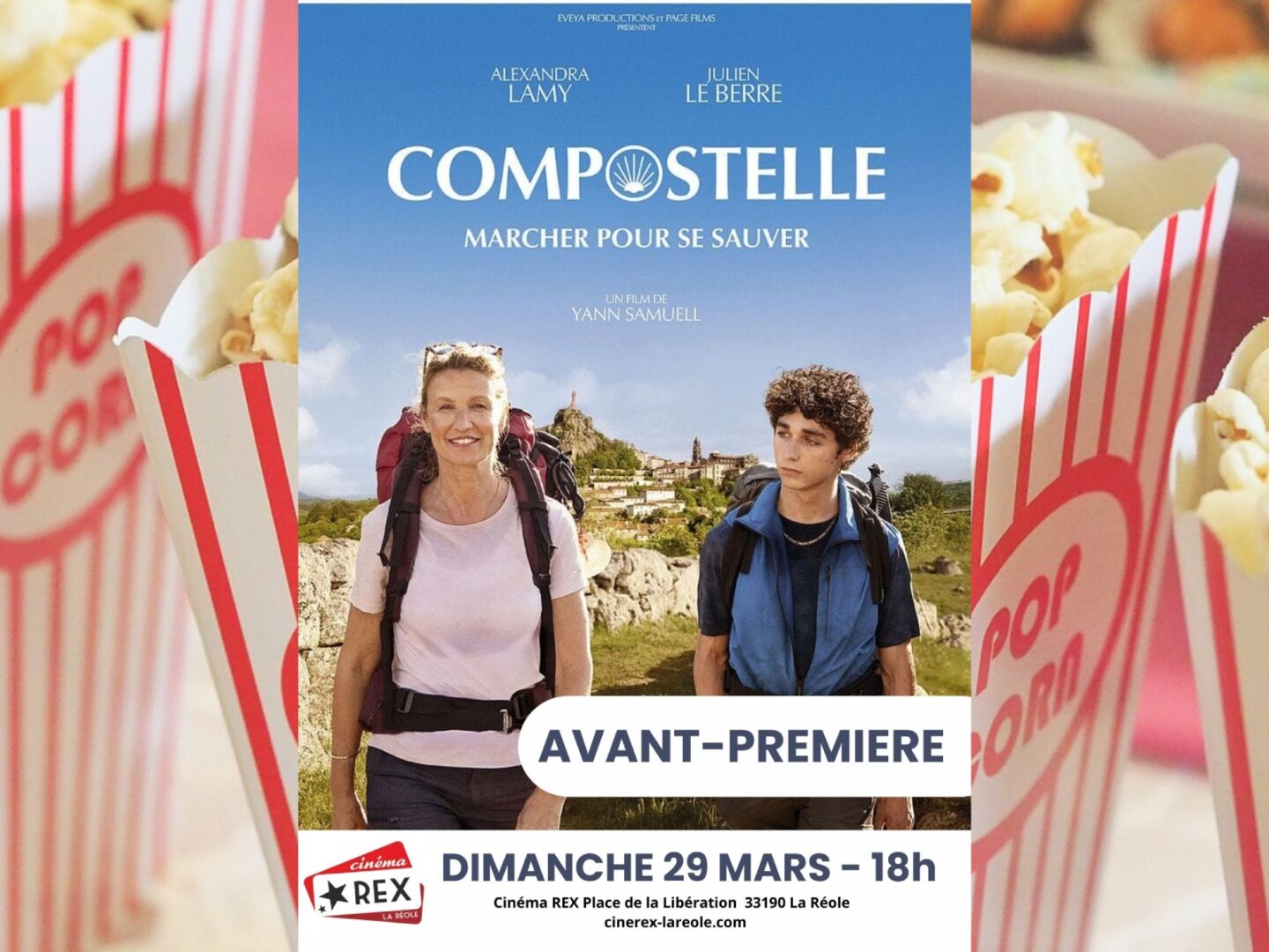 Avant-première Compostelle Cinéma Rex La Réole 2026-03-29