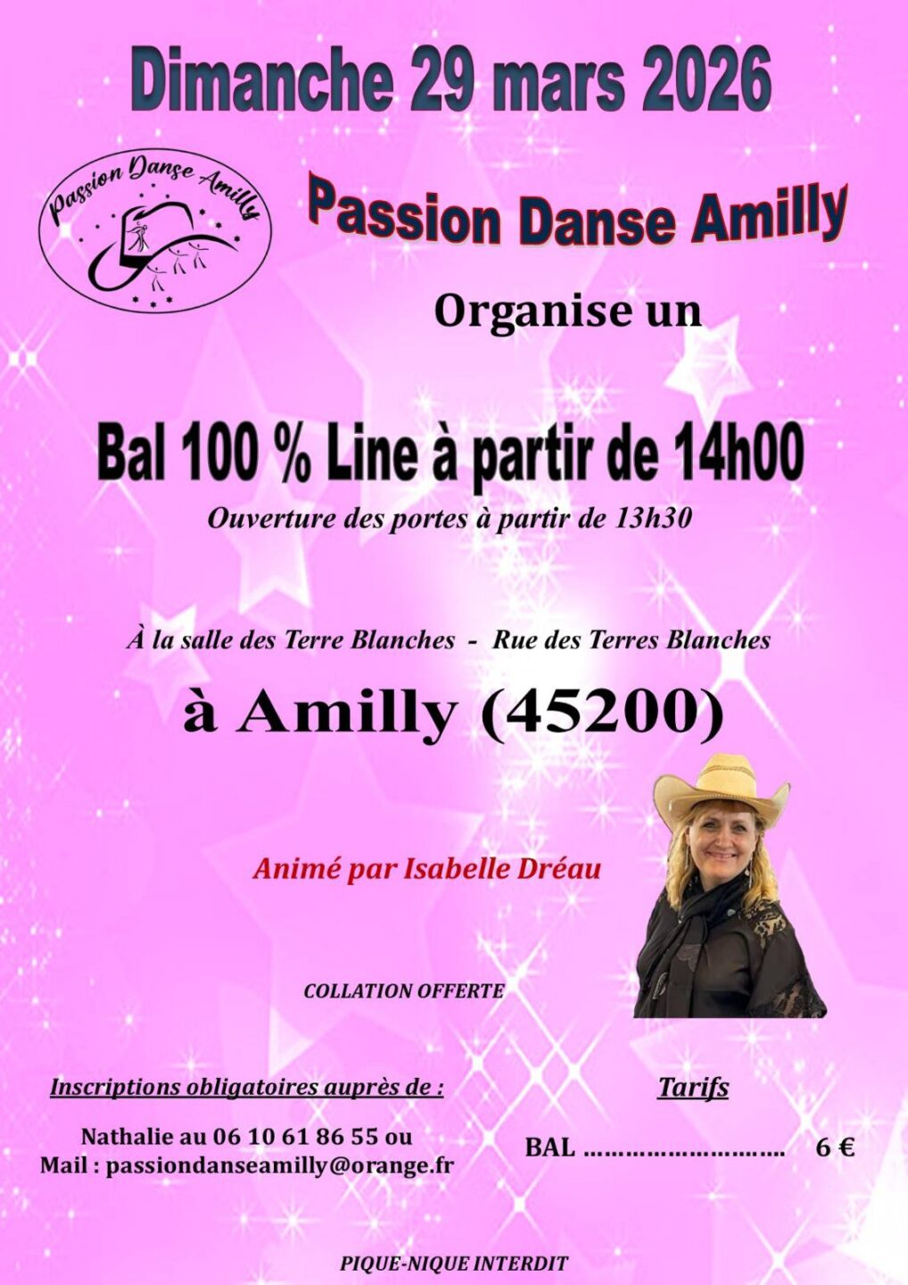 Bal 100% Line Rue des Terres Blanches Amilly 2026-03-29