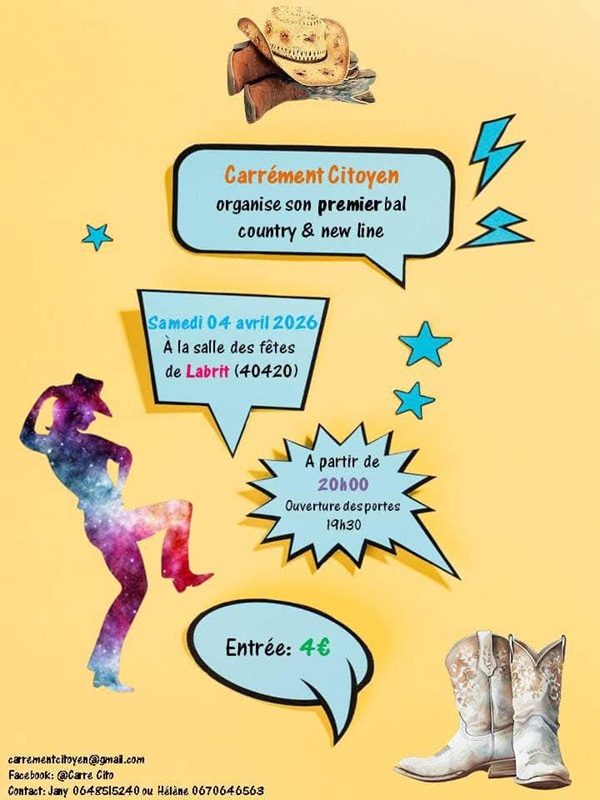 BAL COUNTRY & NEW LINE 353 Place de l'Eglise Labrit 2026-04-04