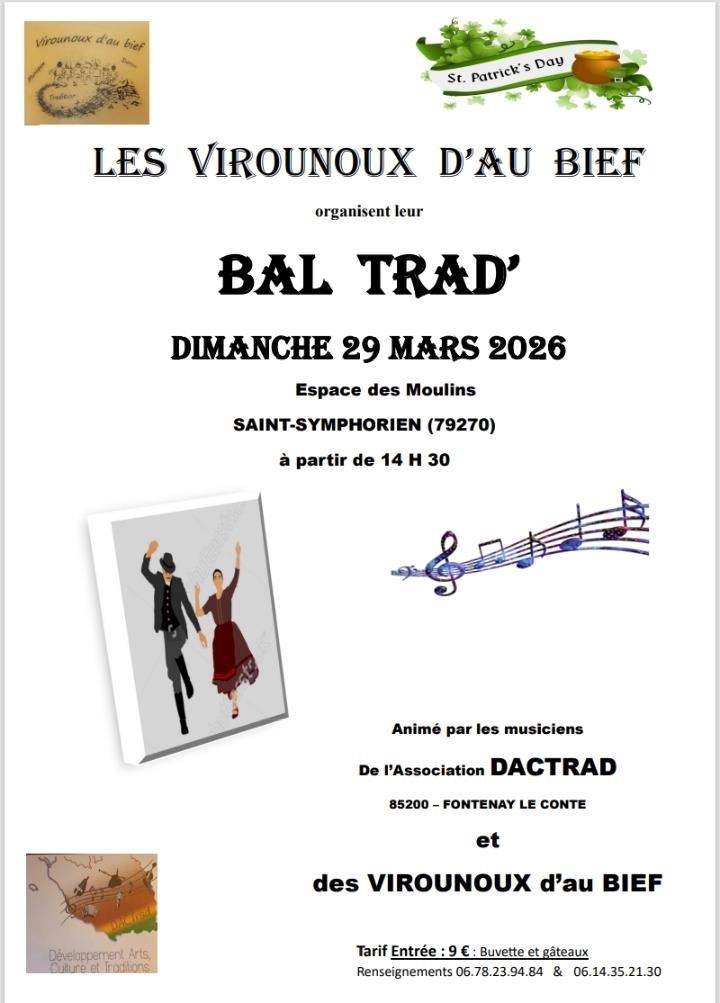 Bal de danses traditionnelles à Saint-Symphorien 140 Route de Niort Saint-Symphorien 2026-03-29