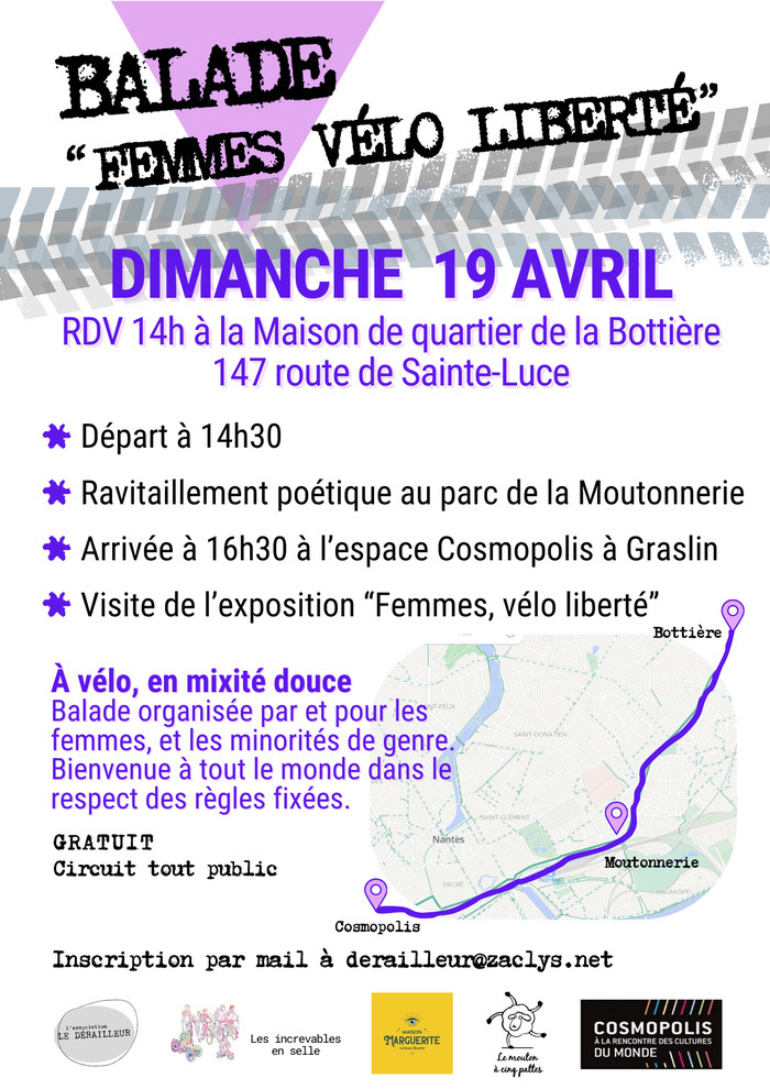 Balade à vélo "Femmes vélo liberté" Maison de quartier Bottière