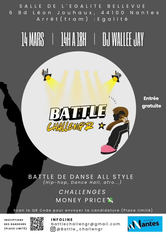 BATTLE DE DANSE ALL STYLE Salle de l'égalité à Bellevue Nantes