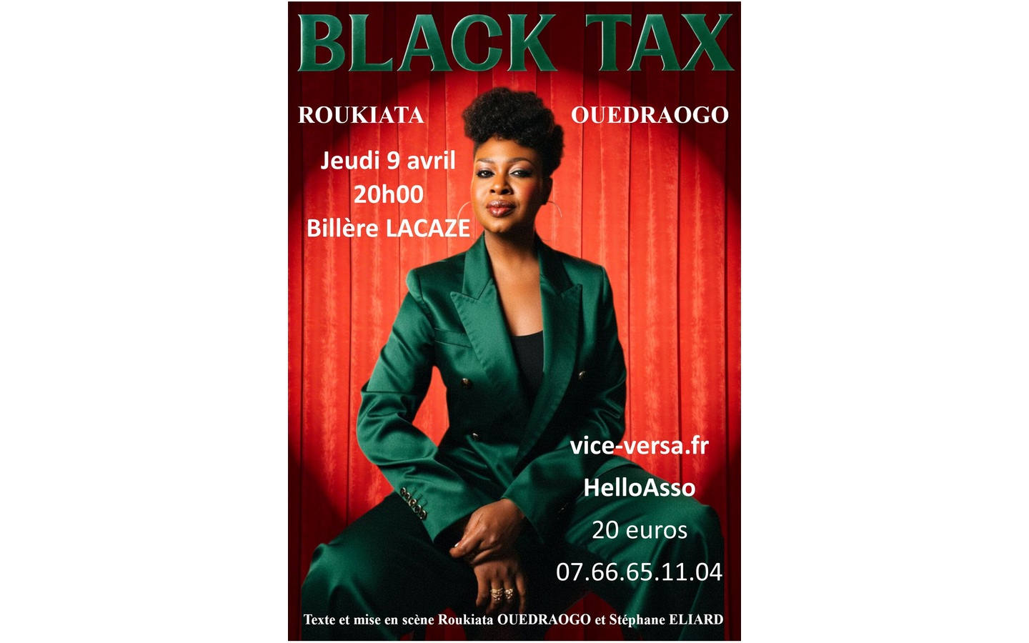 Black Tax Roukiata Ouedraogo Rue de la Mairie Billère 2026-04-09