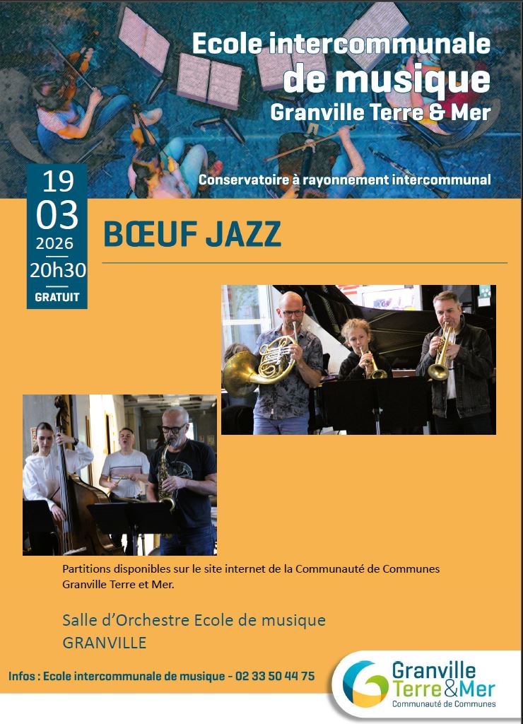 Boeuf Jazz Ecole Intercommunale de Granville Terre et Mer 1301 route de Vaudroulin Granville 2026-03-19