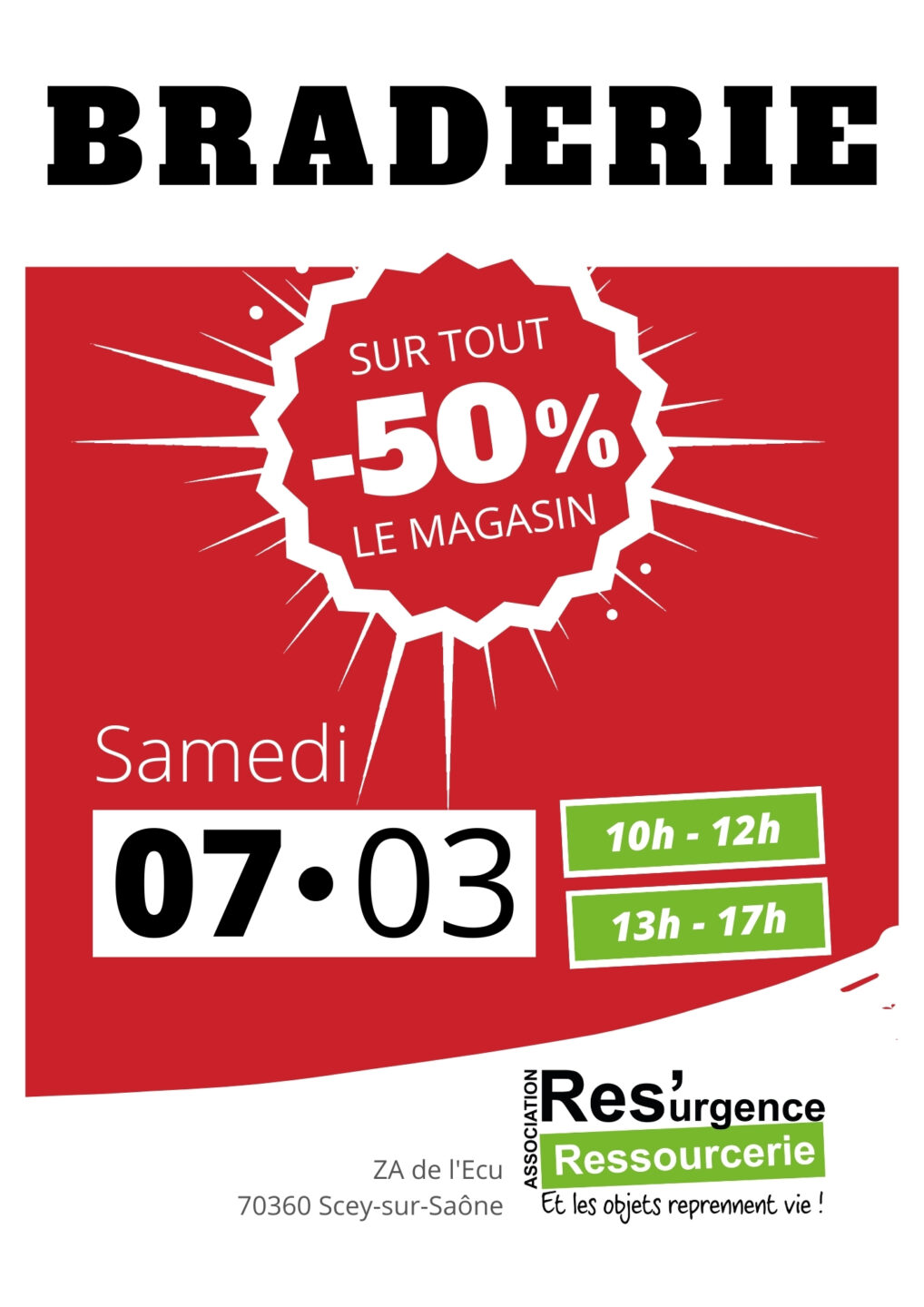 Braderie à la ressourcerie