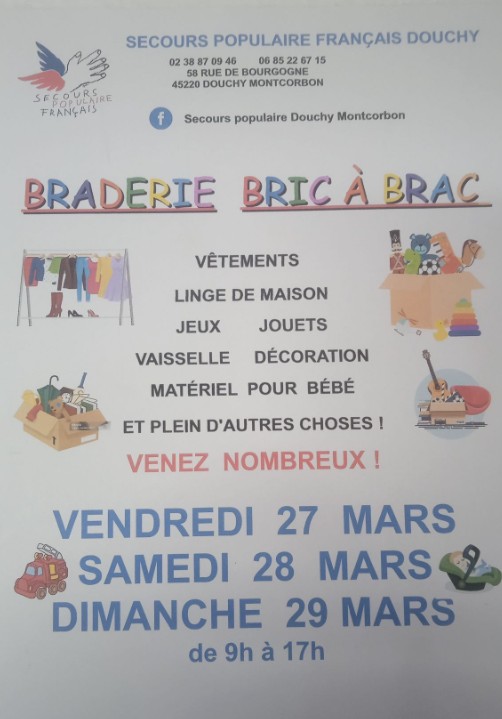 Braderie 58 Rue de Bourgogne Douchy-Montcorbon 2026-03-27