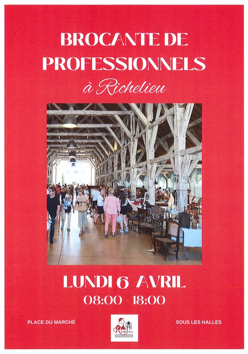 Brocante de Pâques Place du Marché et les Halles Richelieu 2026-04-06