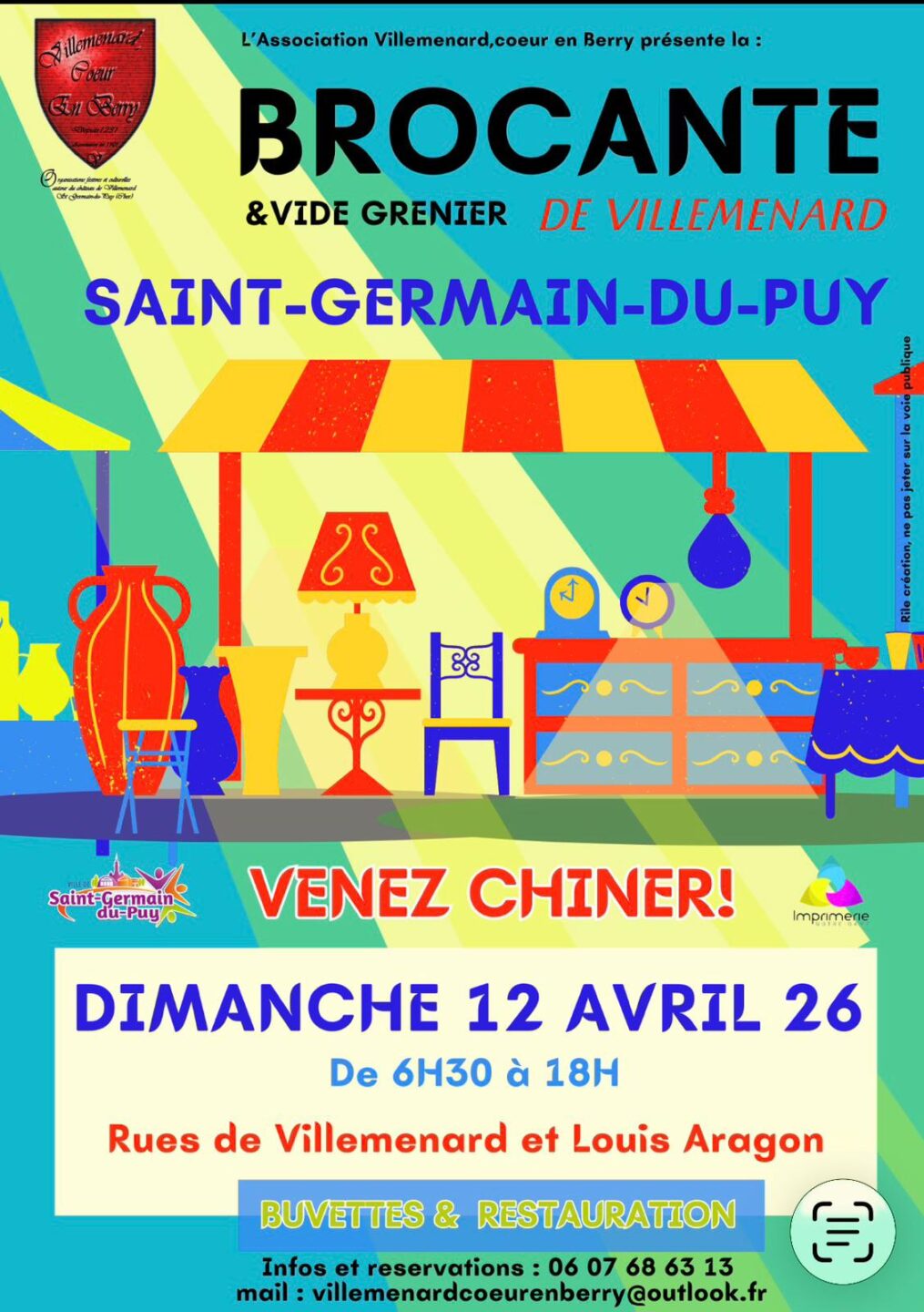 Brocante de Villemenard Rue Villemenard Saint-Germain-du-Puy 2026-04-12