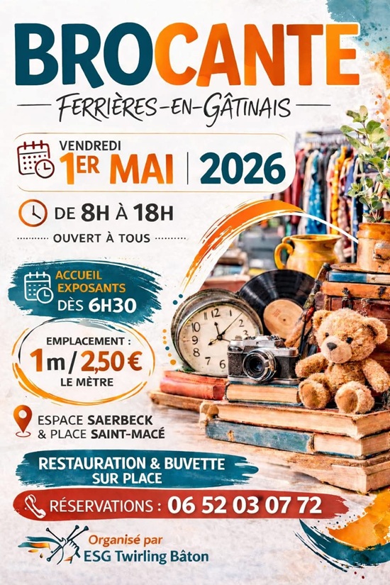 Brocante Brocante Ferrières-en-Gâtinais 2026-05-01