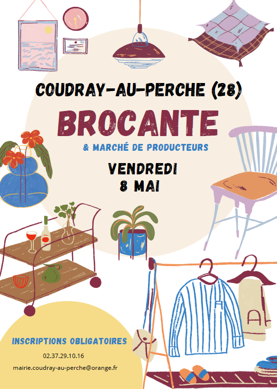 Brocante Le Grand Bazar  Coudray-au-Perche 2026-05-08