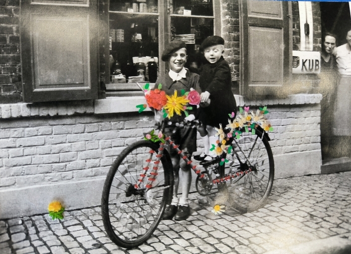 Broderie sur cartes postales Archives municipales de Lille Lille