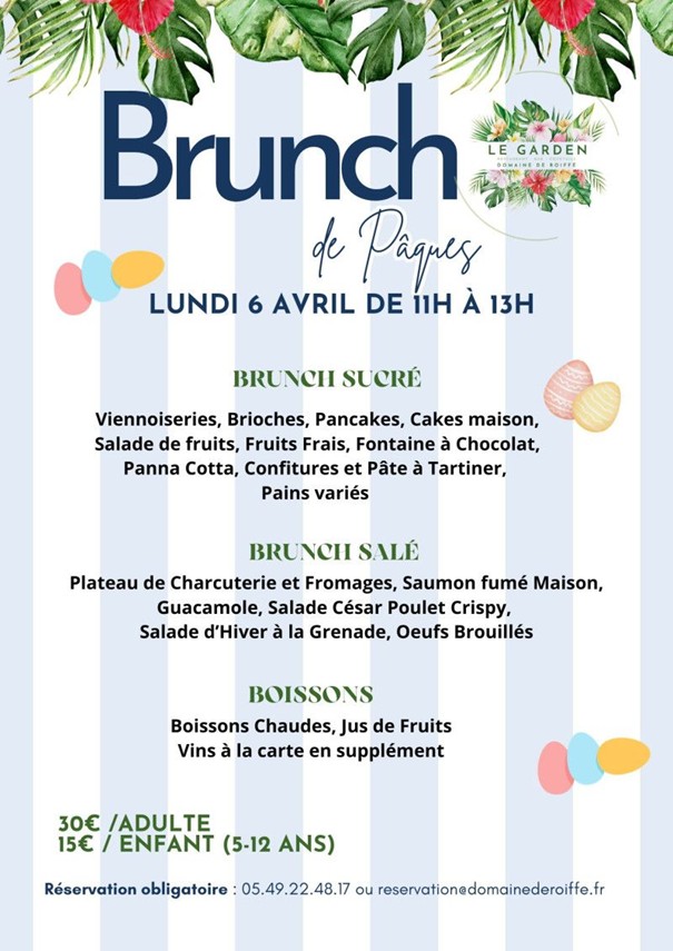 Brunch de Pâques au Domaine de Roiffé 14 Route de Fontevraud Roiffé 2026-04-06