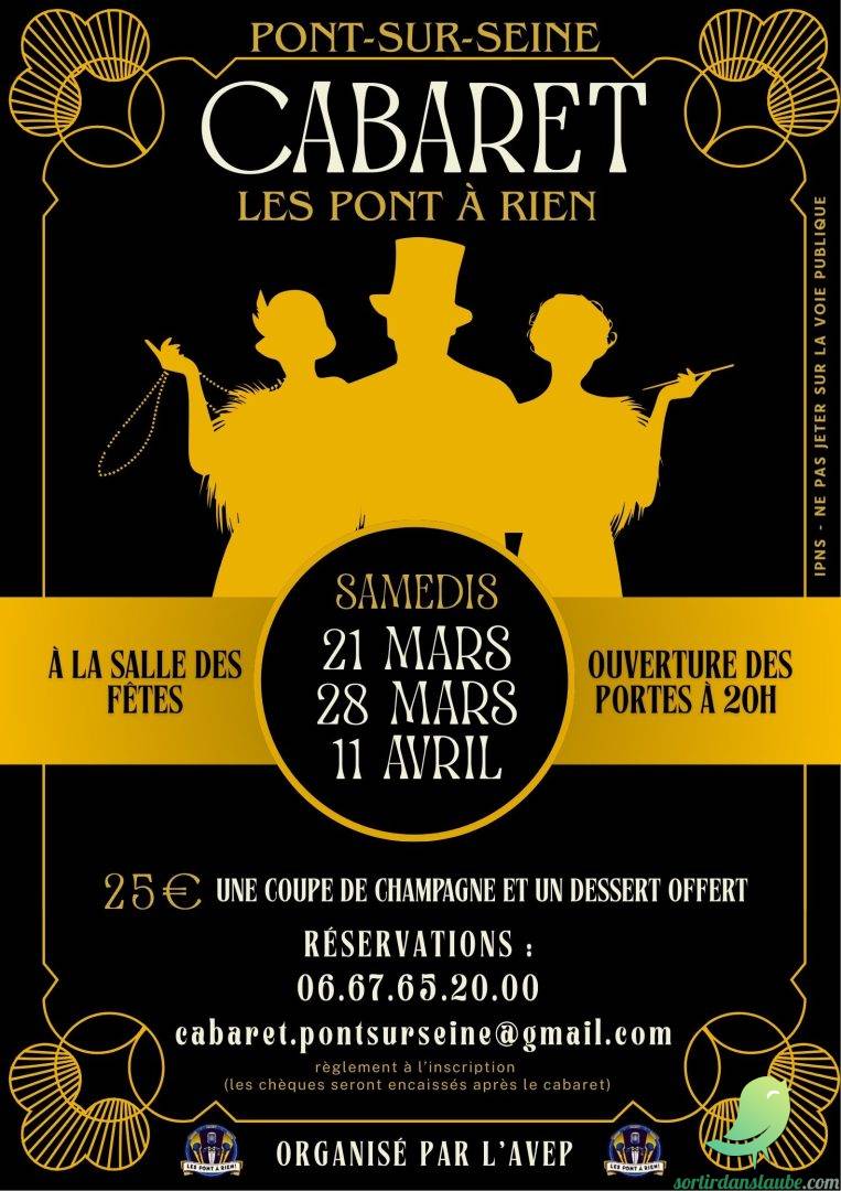 Cabaret Les Pont à Rien 2026 à Pont-sur-Seine Salle des Fêtes Pont-sur-Seine 2026-03-21