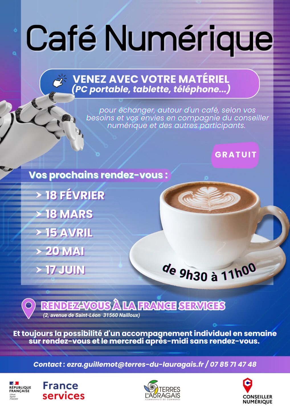 CAFÉ NUMÉRIQUE 2 Avenue de Saint-Léon Nailloux 2026-04-15