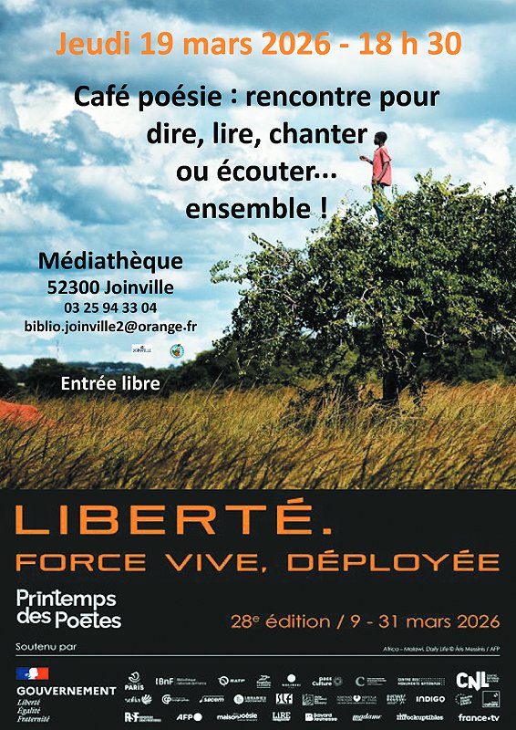 Café poésie Médiathèque de Joinville Joinville 2026-03-19