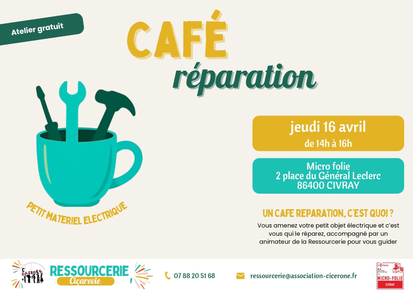 Café réparation Micro Folie Civray