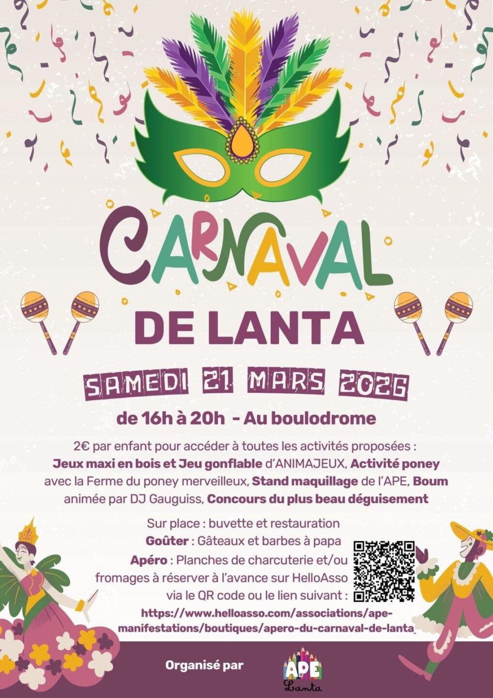 CARNAVAL DE LANTA BOULODROME Lanta 2026-03-21