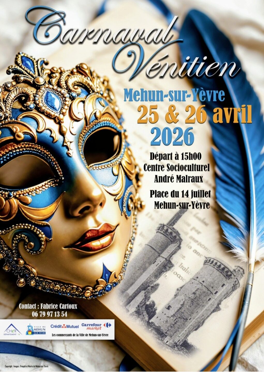 Carnaval Vénitien à Mehun Place du 14 Juillet Mehun-sur-Yèvre 2026-04-25