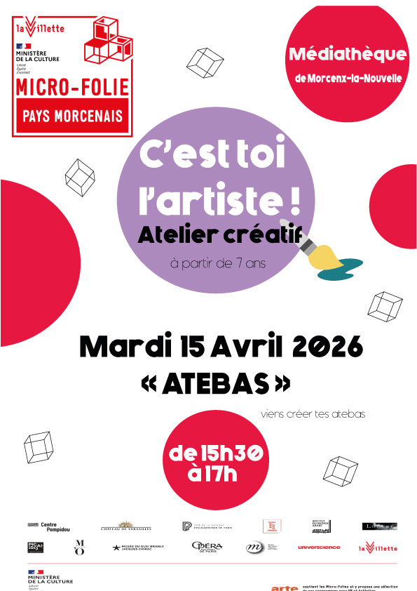 C'est toi l'artiste ! Atelier créatif ATEBAS 12 place léo bouyssou Morcenx-la-Nouvelle 2026-04-15